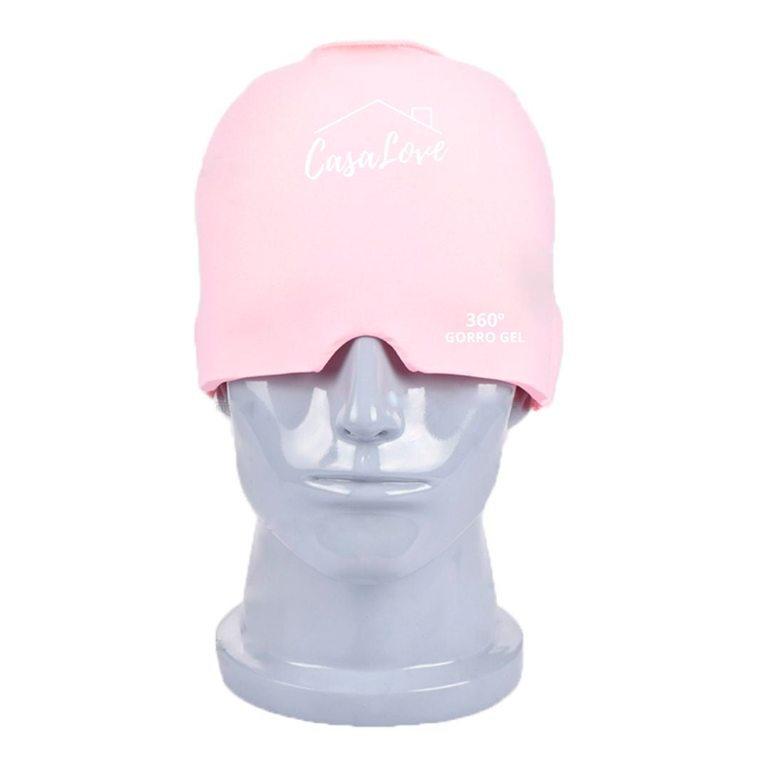 Máscara de gel rosa para descanso y terapia de frío diseño minimalista para bienestar Casa Love