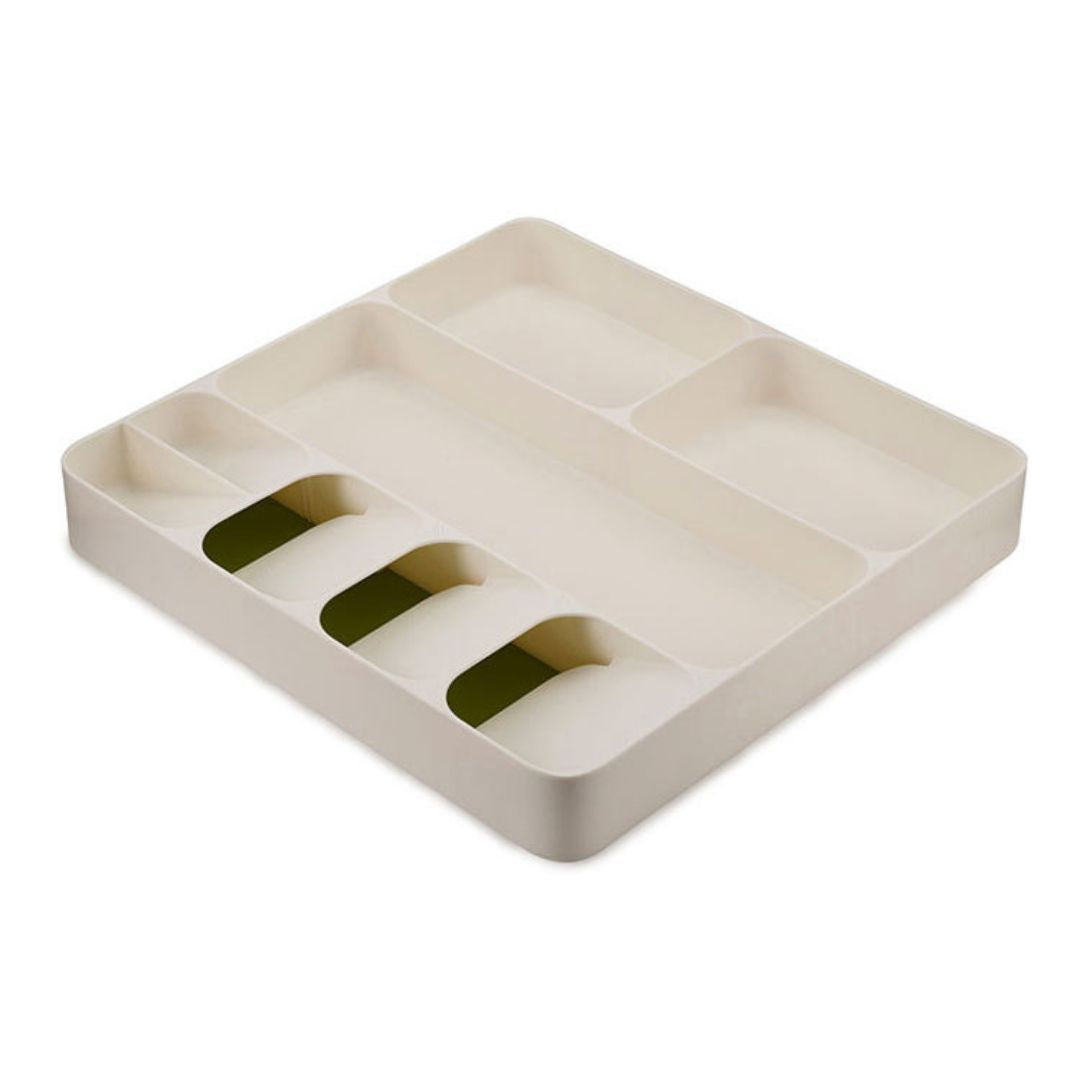 Bandeja organizadora de cubiertos grande color gris para cajón de cocina diseño minimalista Casa Love